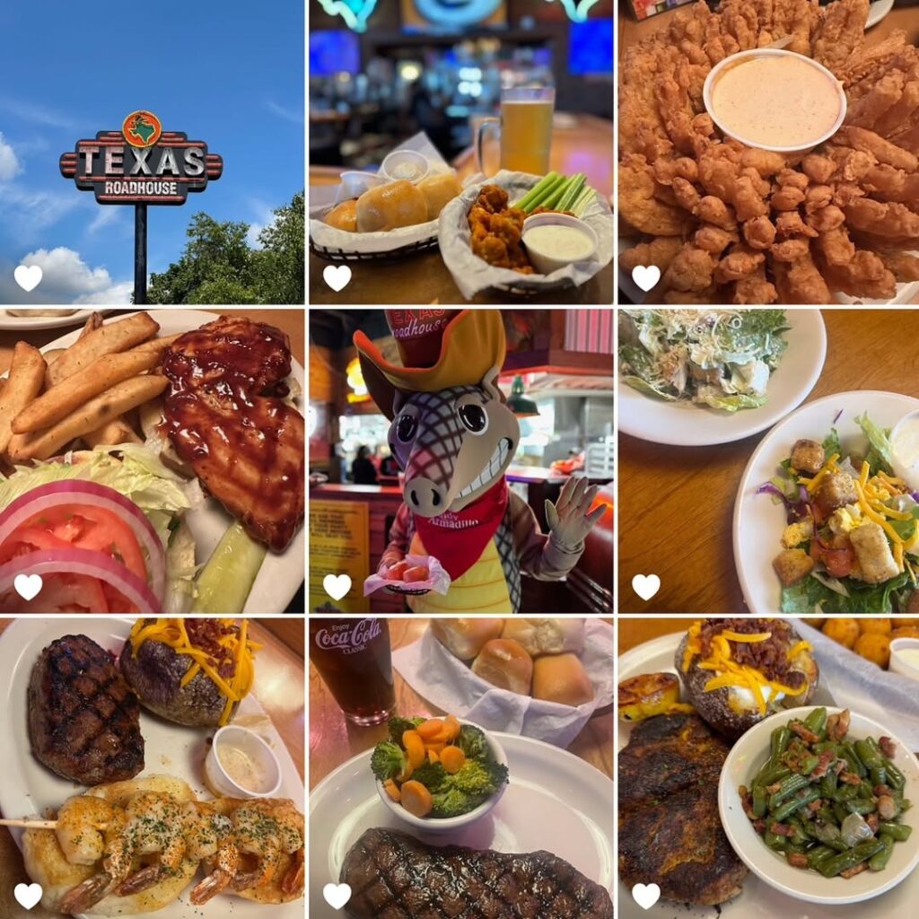 Texas Roadhouse Nutrition Menu